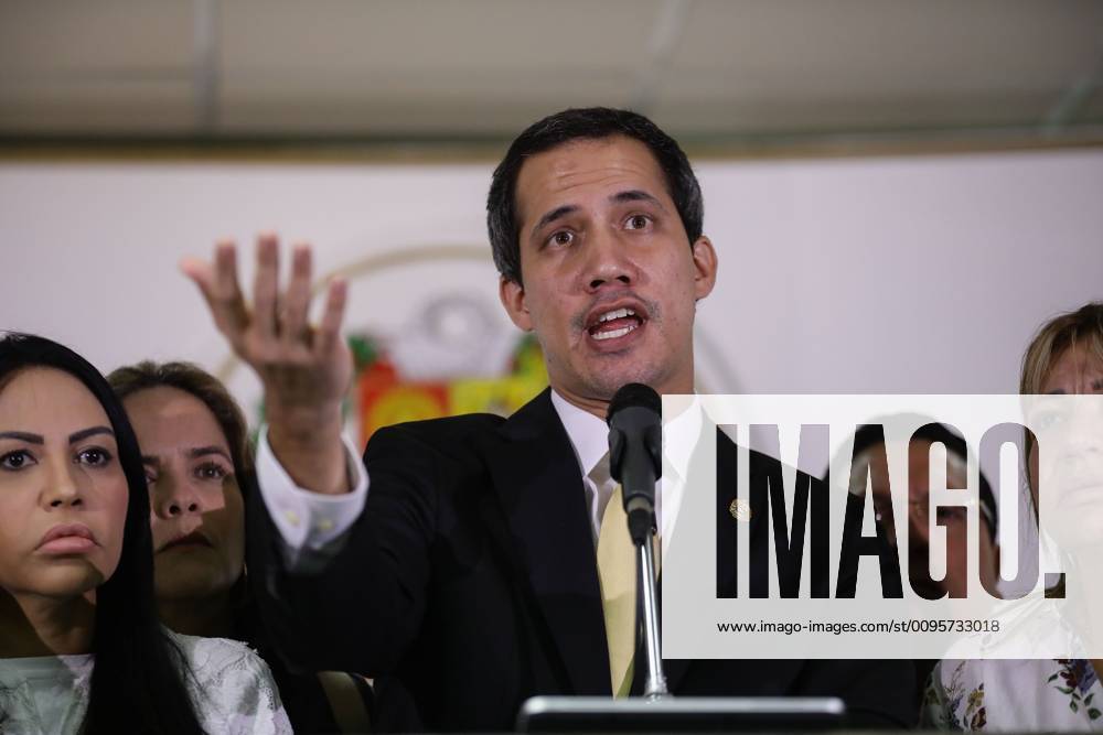 President of the National Assembly, Juan Guaido, offers a press conference in Caracas, Venezuela, 14 December 2019. EFE RAYNER PEÑA R. President of the National Assembly, Juan Guaido, offers a press conference !ACHTUNG: NUR REDAKTIONELLE NUTZUNG!