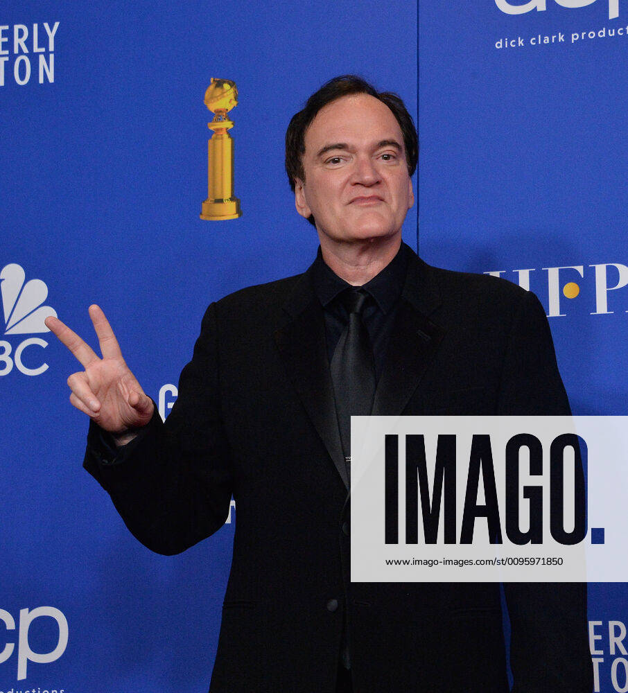 Director Quentin Tarantino appears backstage after winning the award for Best Screenplay - Motion Picture for Once Upon A Time in Hollywood during the 77th annual Golden Globe Awards, honoring the best in film and American television of 2020 at the Beverly Hilton Hotel in Beverly Hills, California on Sunday, January 5, 2020. LAP20200105617 JIMxRUYMEN