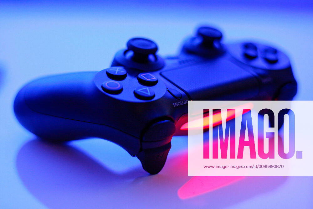 Controller of PS4 with characteristic lighting Sony Playstation 4 game console