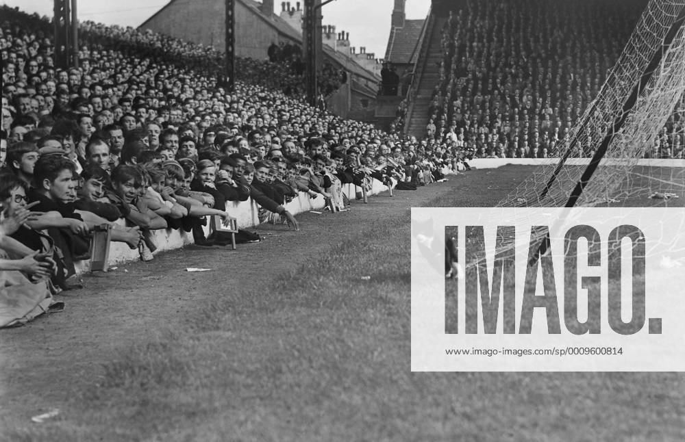 Football - 1964 1965 First Division - Liverpool FC - Arsenal FC London 3:1 (22 08 1964) A black cat, much to the delights of the home supporters, runs in front of the Liverpool Kop, having runs the full length of the Anfield pitch. The highlights of this game were the very first to be shown on the Match of the Day for BBC television.