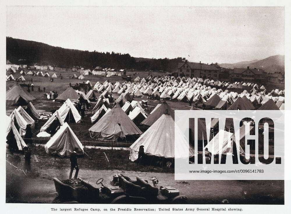 SAN FRANCISCO The largest refugee camp Anonymous photo for San Francisco in ruins April 1906 Credit Jean Vigne Kharbine Tapabor KH270076
