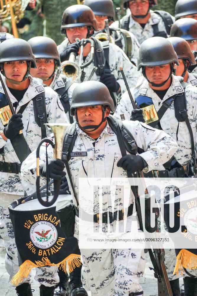 San Miguel De Allende, Guanajuato, Mexico: Members of the Mexican National Guards march in a parade to celebrate the 251st birthday of the Mexican Independence hero Ignacio Allende January 21, 2020 in San Miguel de Allende, Guanajuato, Mexico. Allende, from a wealthy family in San Miguel played a major role in the independency war against Spain in 1810 and later honored by his home city by adding his name. San Miguel De Allende Mexico - ZUMAe02_ 20200121_zaf_e02_012