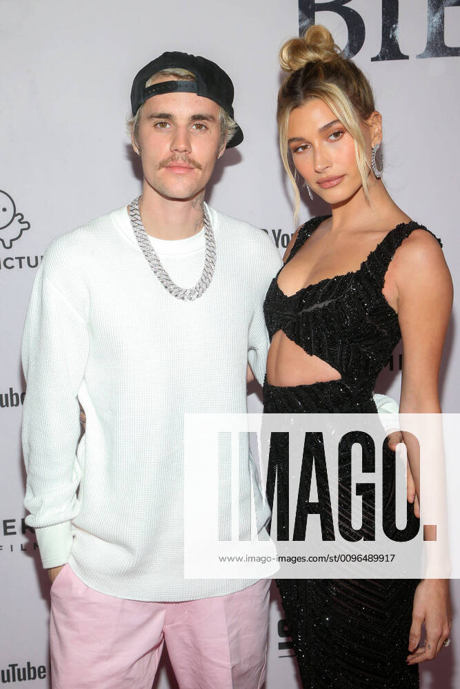 Justin Bieber 25 and his wife Hailey Baldwin 23 at the Justin Bieber Seasons YouTube Originals documentary series premiere on 27 01 2020 in Los Angeles Justin Bieber Seasons series premiere in Los Angeles