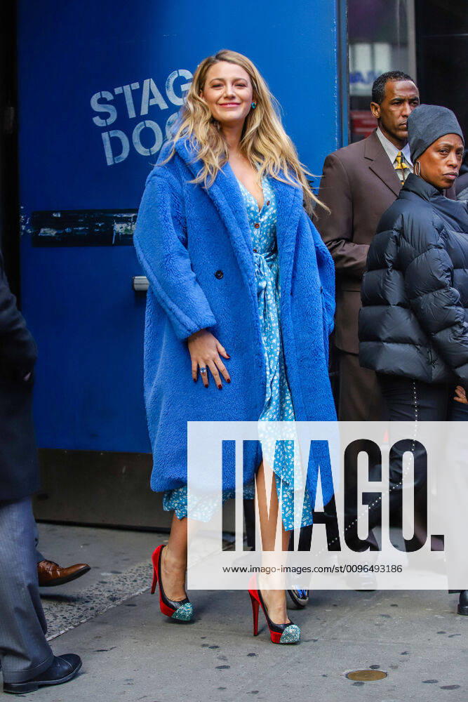 Actress BLAKE LIVELY is seen leaving the television show Good Morning America in the Times Square area in New York City. New York USA - ZUMAc233 20200128_zsp_c233_019