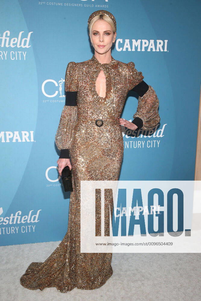 BEVERLY HILLS, CA - JANUARY 28: Charlize Theron at the 2020 Costume Designers Guild Awards at the Beverly Hilton Hotel in Beverly Hills, California on January 28, 2020.