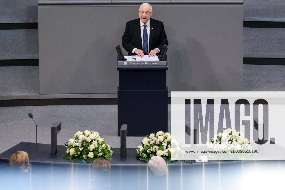 Berlin, Memorial Service for the Victims of National Socialism Germany, Berlin 29 01 2020 The picture shows President of the State of Israel Reuven Rivlin during the memorial service for the victims of National Socialism in the German Bundestag Berlin Bundestag Berlin Germany