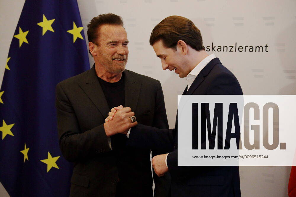 Schwarzenegger near Kurz Vienna, BKA, 28 01 2020 Arnold SCHWARZENEGGER visits Sebastian KURZ