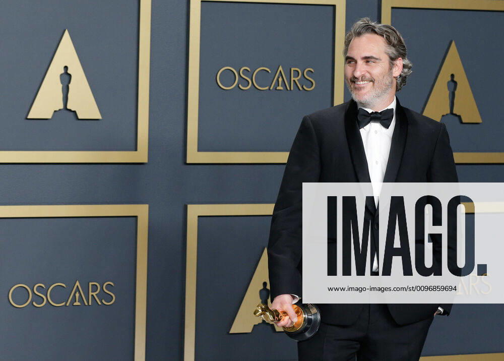 Joaquin Phoenix, winner of Best Actor in a Leading Role for Joker, appears backstage with his Oscar during the 92nd annual Academy Awards at Loews Hollywood Hotel in the Hollywood section of Los Angeles on Sunday, February 9, 2020. LAP20200209831 JOHNxANGELILLO