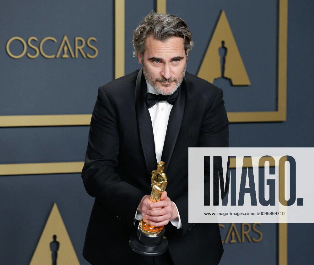 Joaquin Phoenix, winner of Best Actor in a Leading Role for Joker, appears backstage with his Oscar during the 92nd annual Academy Awards at Loews Hollywood Hotel in the Hollywood section of Los Angeles on Sunday, February 9, 2020. LAP20200209834 JOHNxANGELILLO