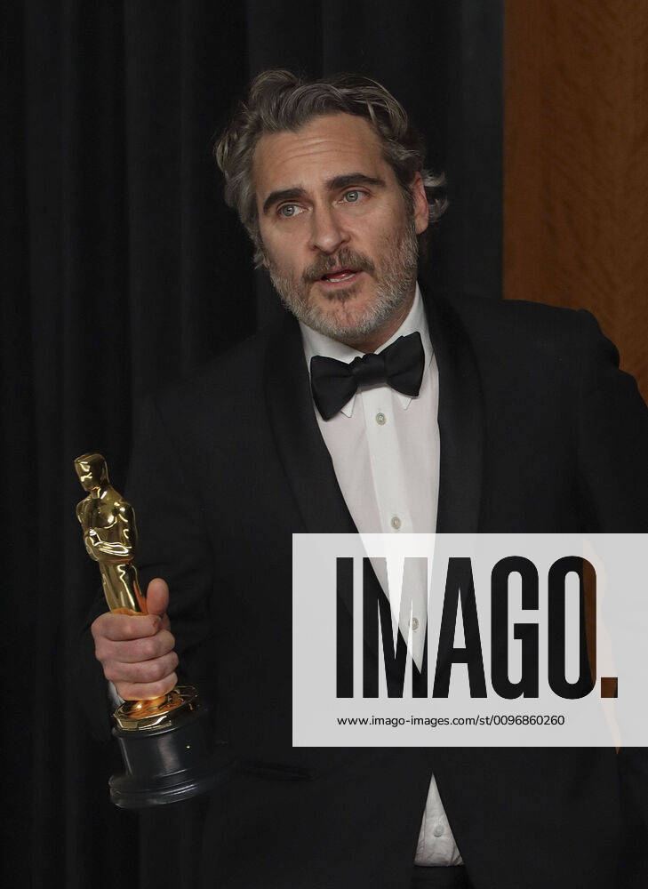 Joaquin Phoenix, winner of the Actor in a Leading Role award for Ã¢â‚¬oeJoker,Ã¢â‚¬Â poses in the press room of the 92nd Academy Awards on Sunday February 9, 2020 at the Dolby Theater in Hollywood, California. BURT HARRIS BNS PI Hollywood USA - ZUMAp124 20200209_zaa_p124_113