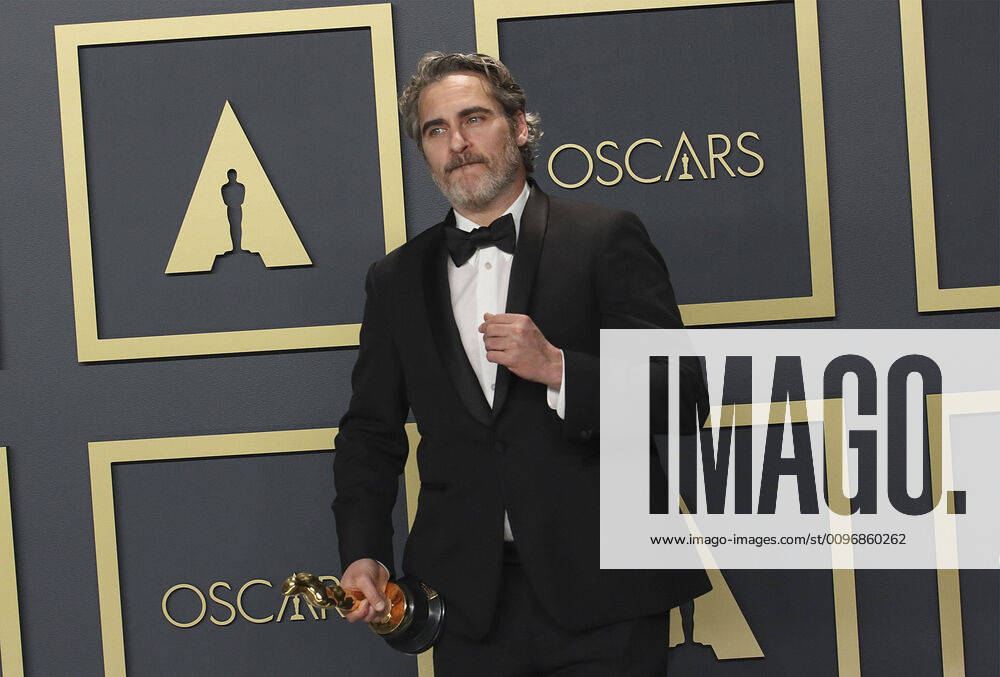 Joaquin Phoenix, winner of the Actor in a Leading Role award for â€oeJoker,†poses in the press room of the 92nd Academy Awards on Sunday February 9, 2020 at the Dolby Theater in Hollywood, California. BURT HARRIS BNS PI Hollywood USA - ZUMAp124 20200209_zaa_p124_115