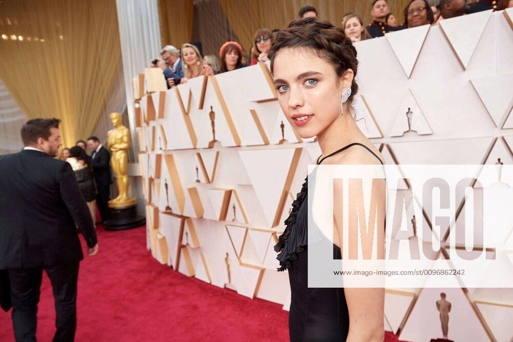 Margaret Qualley arrives on the red carpet of The 92nd Oscars® at the Dolby® Theatre in Hollywood, CA on Sunday, February 9, 2020. Los Angeles CA USA