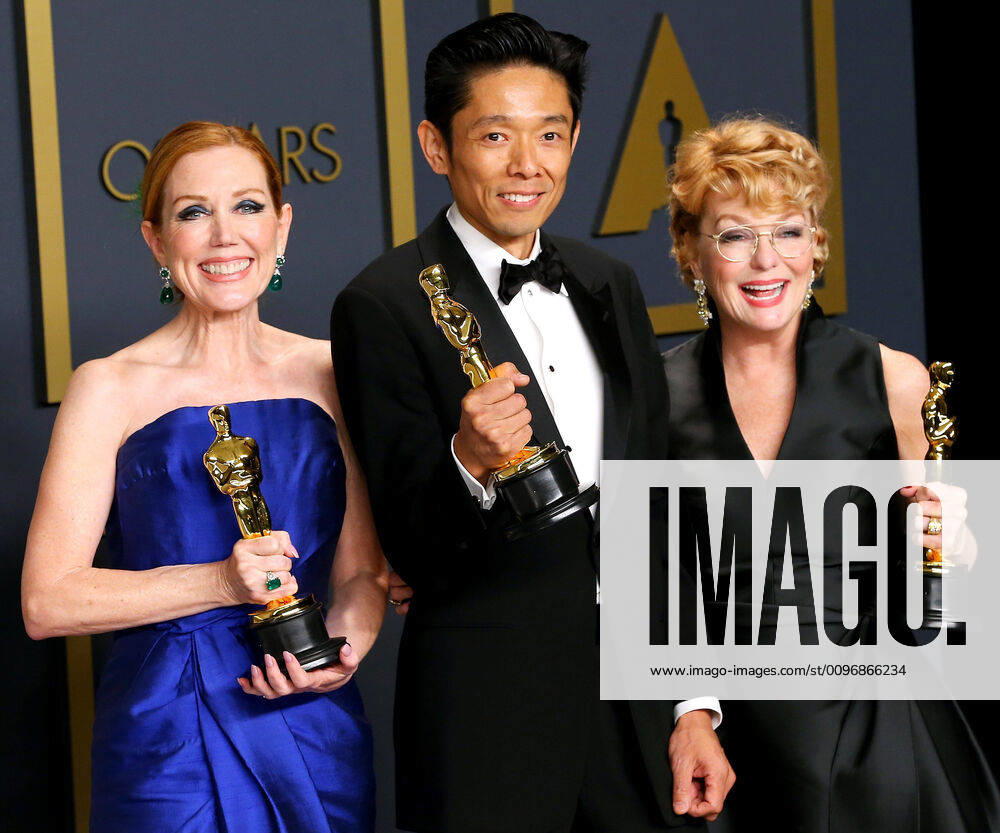HOLLYWOOD, CA - FEBRUARY 9: Anne Morgan, Kazu Hiro, Vivian Baker poses in the press room during the 92nd Annual Academy Awards at Loews Hollywood Hotel on February 9, 2020 in Hollywood, California. Photo: Christopher Victorio imageSPACE Hollywood USA - ZUMAs181 20200209_zea_s181_249