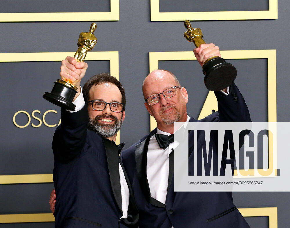 HOLLYWOOD, CA - FEBRUARY 9: Andrew Buckland, Michael McCusker pose in the press room during the 92nd Annual Academy Awards at Loews Hollywood Hotel on February 9, 2020 in Hollywood, California. Photo: Christopher Victorio imageSPACE Hollywood USA - ZUMAs181 20200209_zea_s181_244