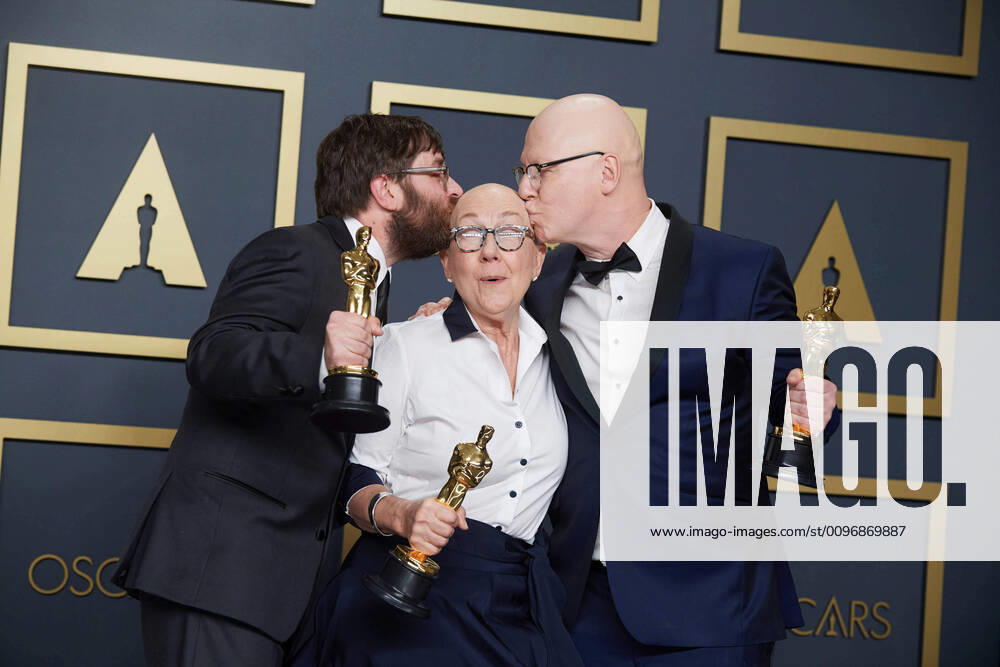 Jeff Reichert, Julia Reichert and Steven Bognar pose backstage with the Oscar for Documentary Feature during the live ABC Telecast of The 92nd Oscars at the Dolby Theatre in Hollywood, CA on Sunday, February 9, 2020. Los Angeles CA USA