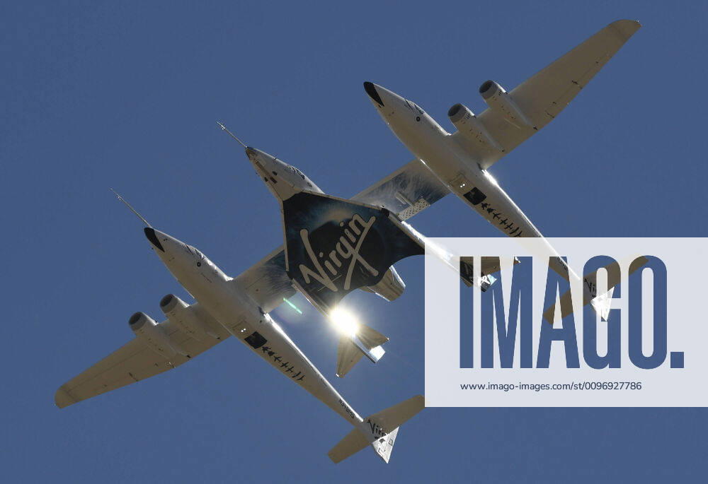 Virgin Galactic s WhiteKnight takes off with SpaceShipTwo Unity for the final time from Mojave spaceport Thursday, CA USA. Feb 13,2020. Unity and WhiteKnight will continue to do test for people to go up into space at the Virgin Spaceport America in New Mexico. Mojave USA - ZUMAbl1_ 20200213_zaf_bl1_009