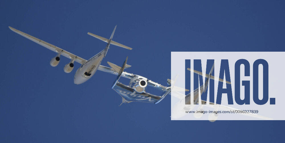 Virgin Galactic s WhiteKnight takes off with SpaceShipTwo Unity for the final time from Mojave spaceport Thursday, CA USA. Feb 13,2020. Unity and WhiteKnight will continue to do test for people to go up into space at the Virgin Spaceport America in New Mexico. Mojave USA - ZUMAbl1_ 20200213_zaf_bl1_015