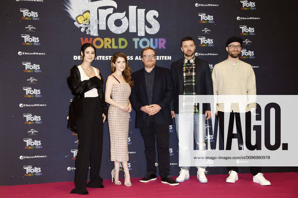 Lena Meyer Landrut, Anna Kendrick, Walt Dohrn, Justin Timberlake and Mark Forster at the photo call for the movie Trolls World Tour at the Waldorf Astoria Hotel Berlin, 17 02 2020 Foto:xGeisler-Fotopress Kubelka
