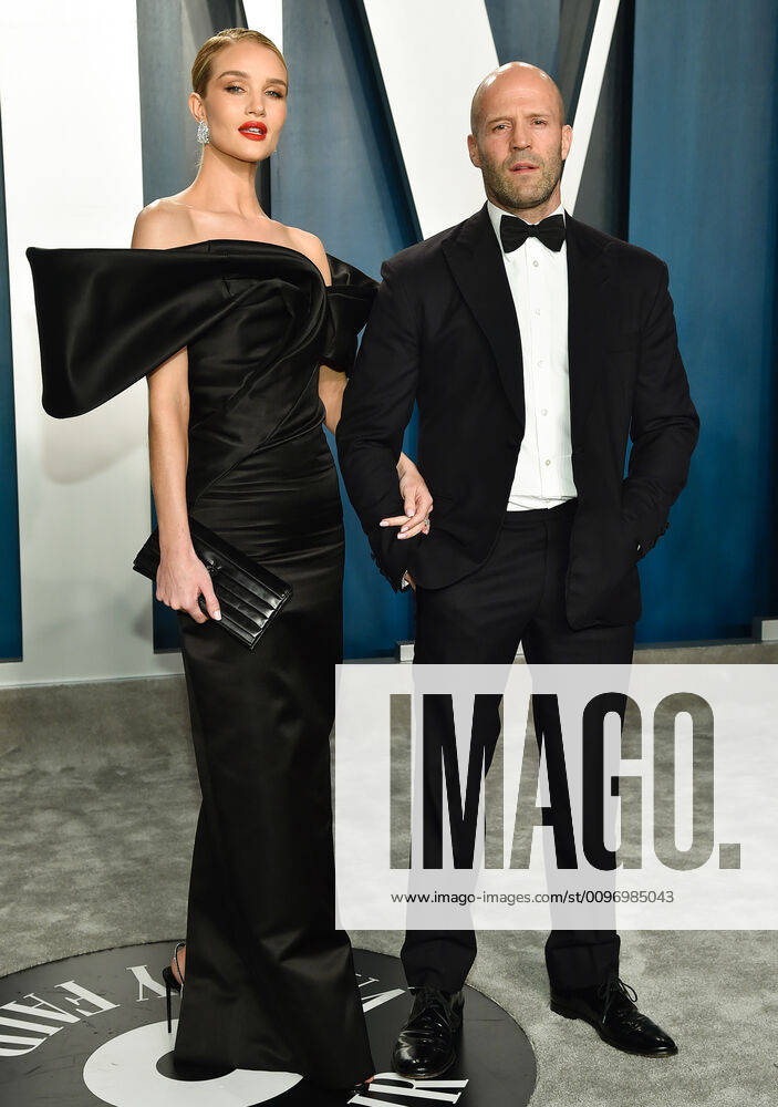 Rosie Huntington-Whiteley and Jason Statham arriving at the Vanity Fair Oscar Party in Beverly Hills, California - Feb 9, 2020 - Vanity Fair Oscar Party 2020, Beverly Hills California United States Wallis Annenberg Center for the