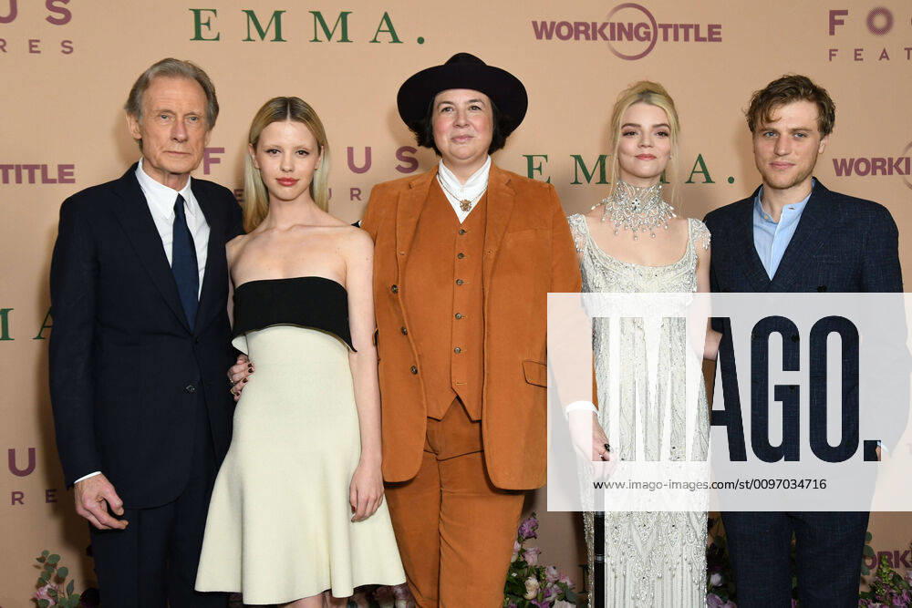 Los Angeles, California - Bill Nighy, Mia Goth, Autumn de Wilde, Anya Taylor-Joy, Johnny Flynn. Emma. Los Angeles Premiere held at the Directors Guild of America. Photo Credit: Birdie Thompson AdMedia 251411 2020-02-18 CA Los Angeles Etats-Unis