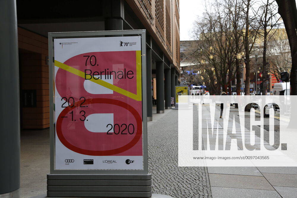 Outdoor advertising of the 70 Berlinale at Potsdamer Platz 2020