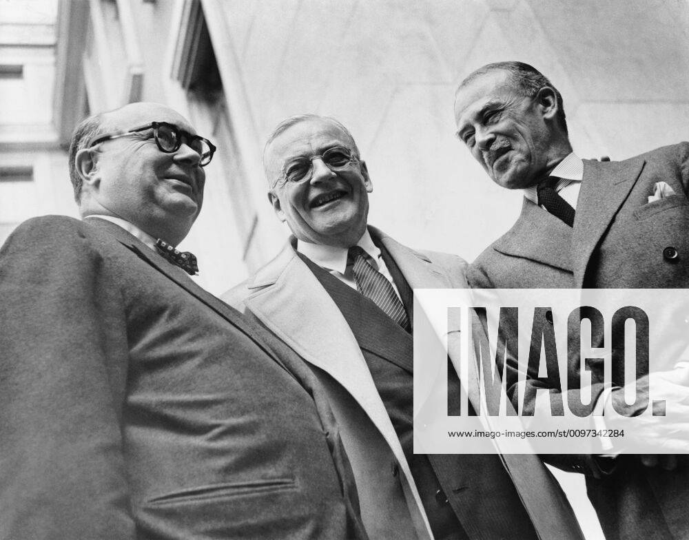 Paul-Henri Spaak, John Foster Dulles, and Richard Gardiner Casey. Spaak first President of the Common Assembly of the European Coal and Steel Community. Casey was Minister of the Commonwealth Scientific and Industrial Research Organization. Dulles was U.S For usage credit please use; PUBLICATIONXNOTxINxCANxCHNxFRAxITAxJPNxNORxPOLxRUSxESPxUKxUSA