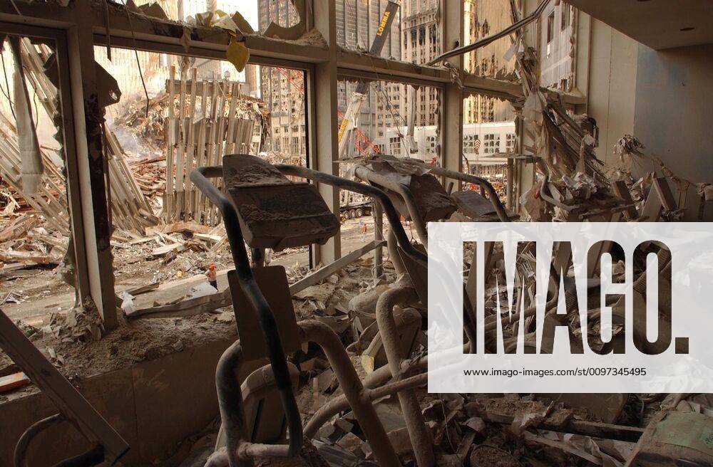 IMAGO History, AnschlÃ¤ge vom 11. September aus New York und Washington D.C 20 Jahre AnschlÃ¤ge vom 11. September: World Trade Center A health club in World Financial Center 2 after the 9-11 attacks, Sept. 18, 2001. It was across the West Side Highway from WTC 1, the North Tower. World Trade Center, New York City, after September 11, 2001 terrorist attacks. (BSLOC_2015_2_98) For usage credit please use; PUBLICATIONXNOTxINxCANxCHNxFRAxITAxJPNxNORxPOLxRUSxESPxUKxUSA