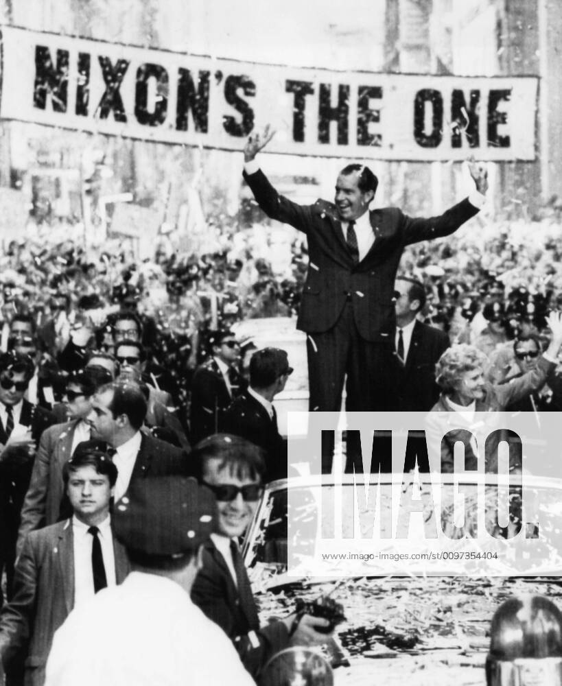 Richard Nixon. US Presidential candidate (and future US President) Richard Nixon, at a ticker tape parade in Philidelphia, Pennsylvania. To Nixon s left: Future First Lady Patricia Nixon, 1968. Courtesy Everett Collection PUBLICATIONXNOTxINxCANxCHNxFRAxITAxJPNxNORxPOLxRUSxESPxUKxUSA