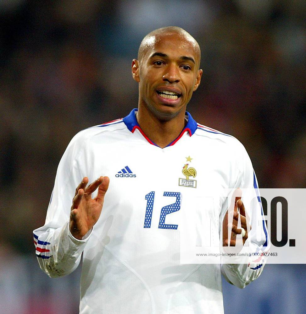 Thierry Henry (Frankreich) Fußball Länderspiel Herren Freundschaftsspiel 2003, Test, Testspiel, Länderspiel, Nationalmannschaft, Nationalteam, Einzelbild Gelsenkirchen