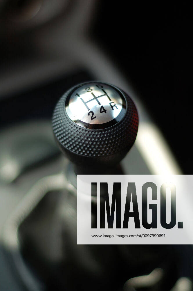 Gear stick of sportive car Photo of gear stick of modern sportive car