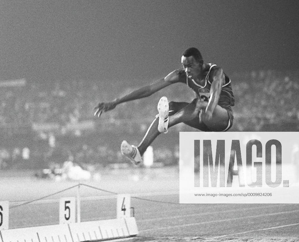 Bob Beamon beim Erdteilkampf in Stuttgart 1969