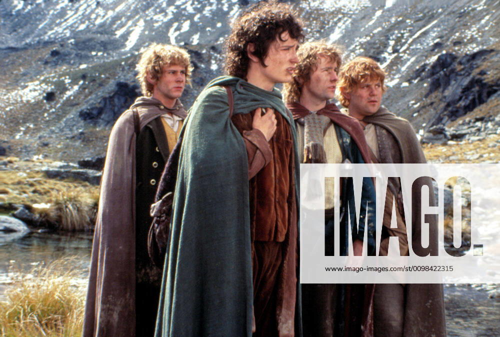 THE LORD OF THE RINGS: THE FELLOWSHIP OF THE RING, Dominic Monaghan, Elijah Wood, Billy Boyd, Sean Astin, 2001 New Line Cinema Courtesy Everett Collection !ACHTUNG AUFNAHMEDATUM GESCHÃ„TZT! PUBLICATIONXNOTxINxCANxCHNxFRAxITAxJPNxNORxPOLxRUSxESPxUKxUSA