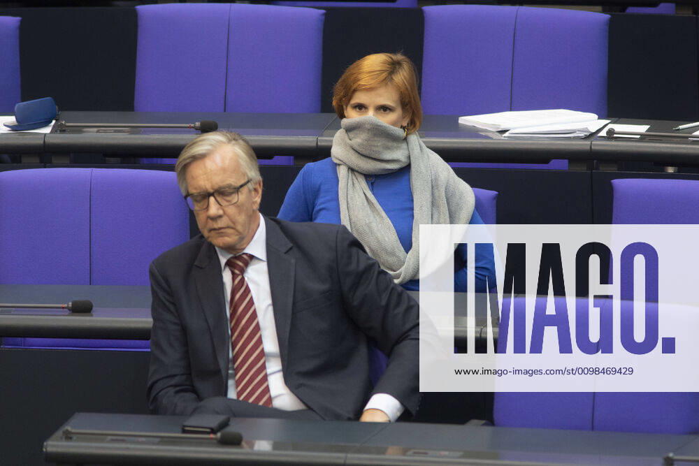 Germany, Berlin, Bundestag, 154 Session on the Corona Crisis, Dietmar Bartsch and Katja Kipping LINKE