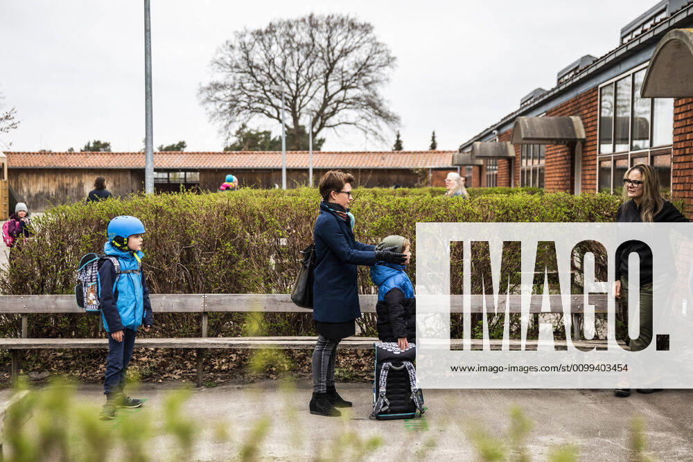 Stengaard School in Gladsaxe Municipality receives first pupils after reopening, Wednesday, April 15, 2020, Denmark,