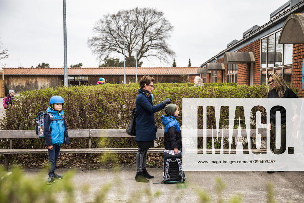 Stengaard School in Gladsaxe Municipality receives first pupils after reopening, Wednesday, April 15, 2020, Denmark,