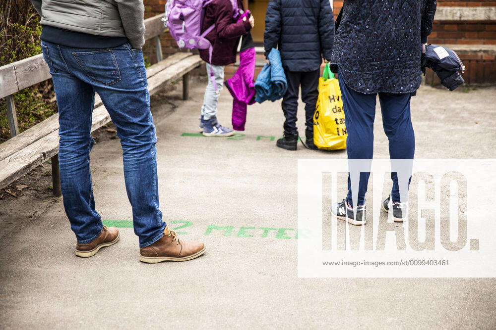 Stengaard School in Gladsaxe Municipality receives first pupils after reopening, Wednesday, April 15, 2020, Denmark,