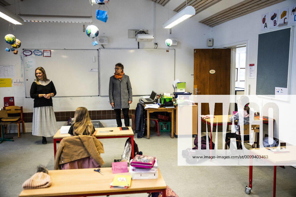 Stengaard School in Gladsaxe Municipality receives first pupils after reopening, Wednesday, April 15, 2020, Denmark,