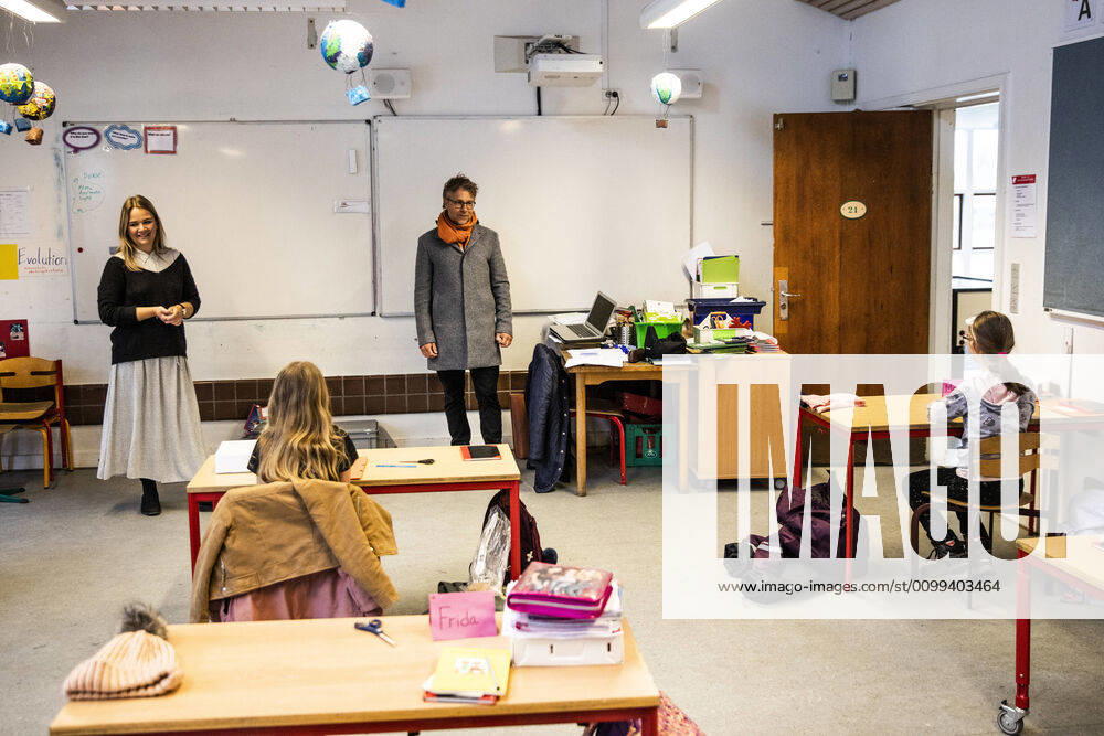Stengaard School in Gladsaxe Municipality receives first pupils after reopening, Wednesday, April 15, 2020, Denmark,