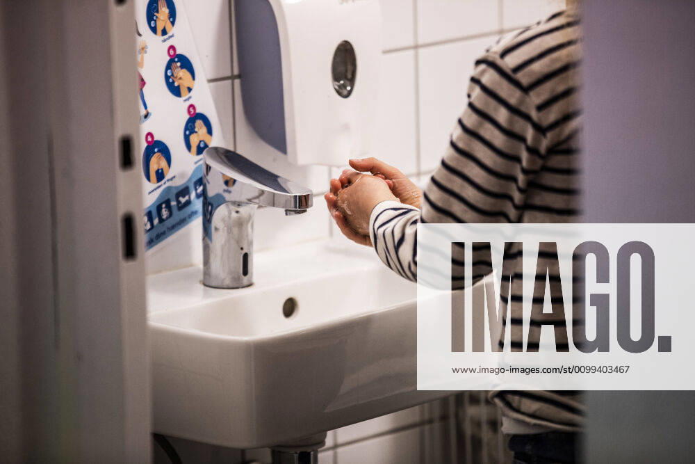 Stengaard School in Gladsaxe Municipality receives first pupils after reopening, Wednesday, April 15, 2020, Denmark,