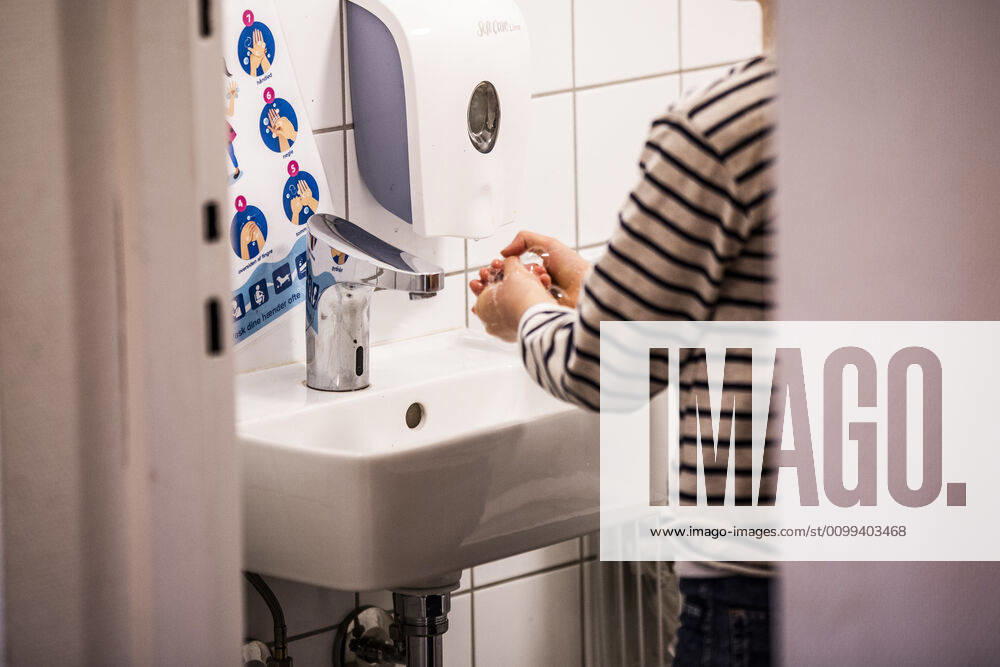 Stengaard School in Gladsaxe Municipality receives first pupils after reopening, Wednesday, April 15, 2020, Denmark,