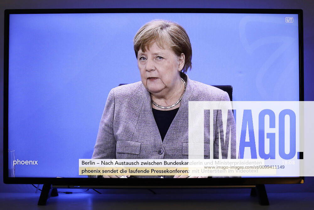 Angela Merkel, Bundeskanzlerin, CDU, PK zu moeglichen Corona-Lockerungen, DEU, Berlin