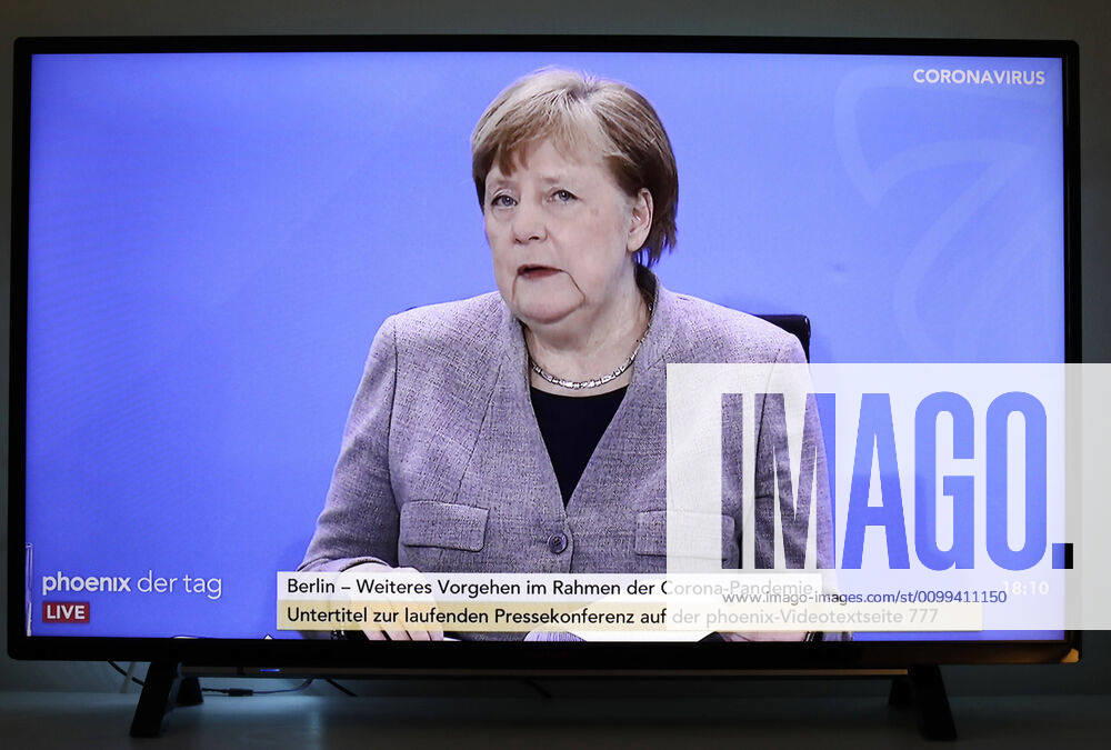 Angela Merkel, Bundeskanzlerin, CDU, PK zu moeglichen Corona-Lockerungen, DEU, Berlin