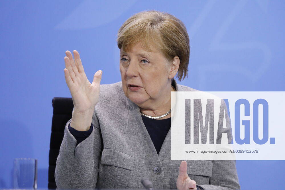 Chancellor Angela Merkel, Germany, Berlin, Federal Chancellery, Press conference by Chancellor Merkel following the meeting with the heads of government of the Länder in connection with the coronavirus