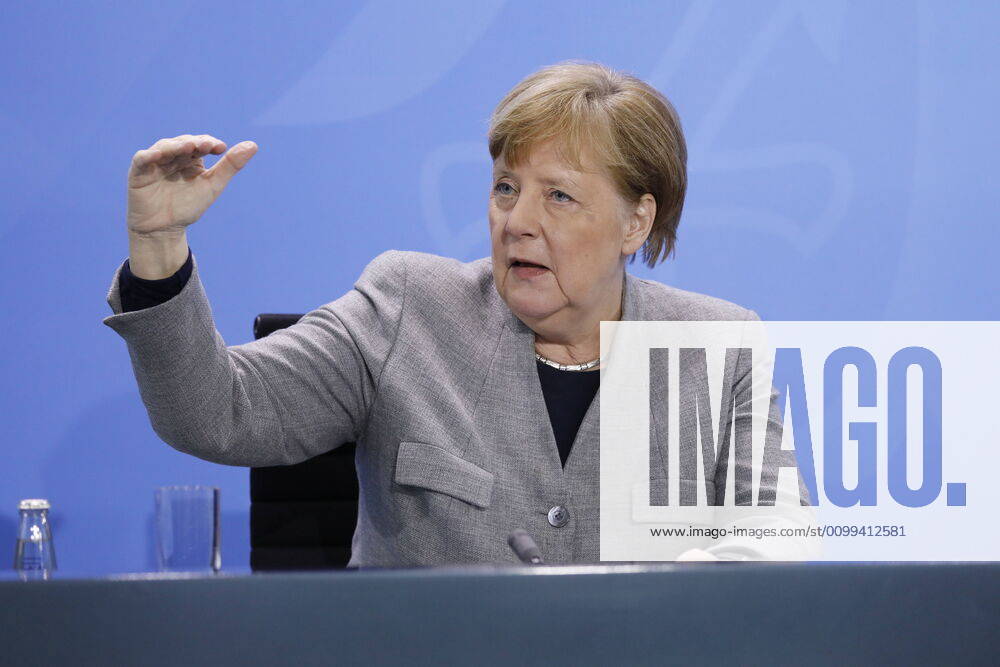 Chancellor Angela Merkel, Germany, Berlin, Federal Chancellery, Press conference by Chancellor Merkel following the meeting with the heads of government of the Länder in connection with the coronavirus