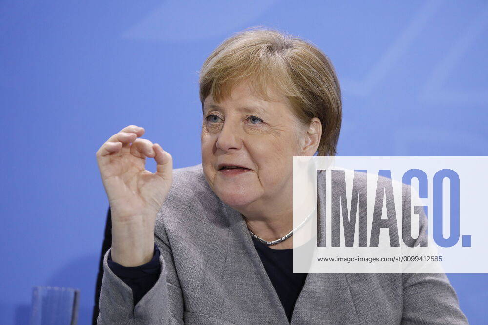 Chancellor Angela Merkel, Germany, Berlin, Federal Chancellery, Press conference by Chancellor Merkel following the meeting with the heads of government of the Länder in connection with the coronavirus