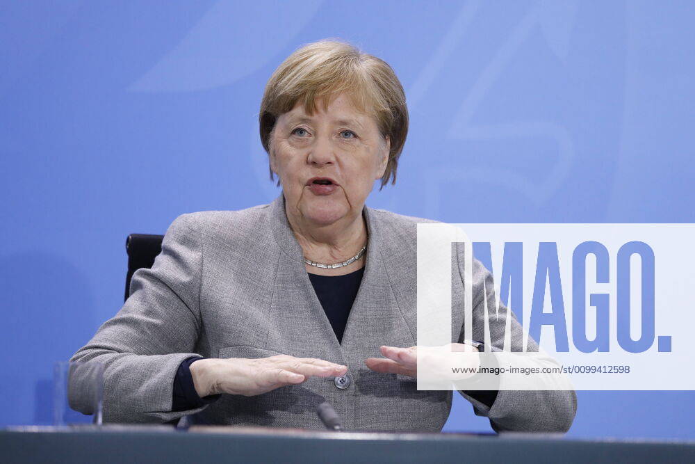 Chancellor Angela Merkel, Germany, Berlin, Federal Chancellery, Press conference by Chancellor Merkel following the meeting with the heads of government of the Länder in connection with the coronavirus
