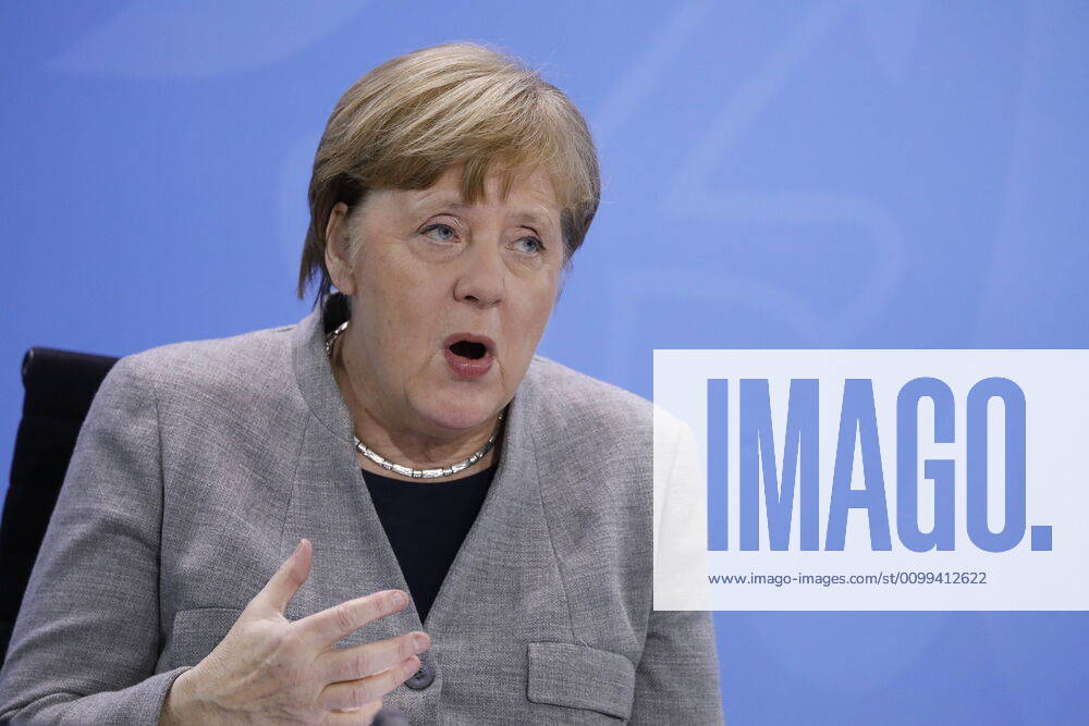 Chancellor Angela Merkel, Germany, Berlin, Federal Chancellery, Press conference by Chancellor Merkel following the meeting with the heads of government of the Länder in connection with the coronavirus