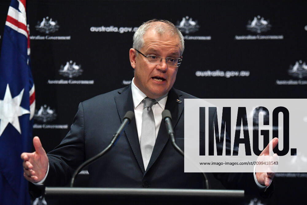 SCOTT MORRISON CORONAVIRUS UPDATE, Prime Minister Scott Morrison gives a coronavirus update at a press conference at Parliament House in Canberra, Thursday, April 16, 2020. ( NO ARCHIVING, , NO USE IN BOOKS WITHOUT CONSENT Canberra ACT AUSTRALIA