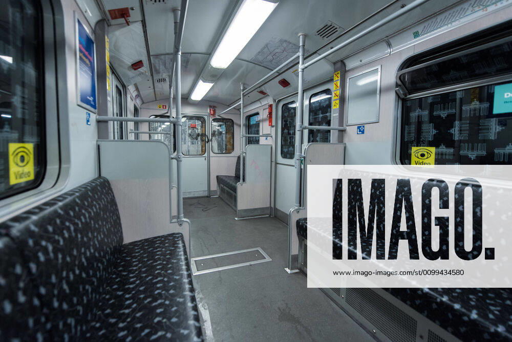 Coronavirus, Empty subways in Berlin Germany, Berlin 16 04 2020 The picture shows an empty subway car at 4 pm Berlin Berlin Germany