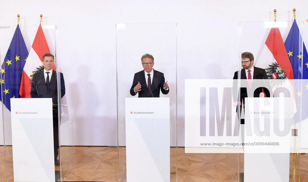 Vienna 17 04 2020, Federal Chancellery, Vienna, AUT, Acute developments on corona disease in Austria, press conference on the topic of gradual normalisation in the health sector, in picture from Michael Binder KAV , Minister of EP_STR
